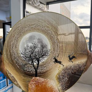 ROUND PVC WALL ART 60cm - 010