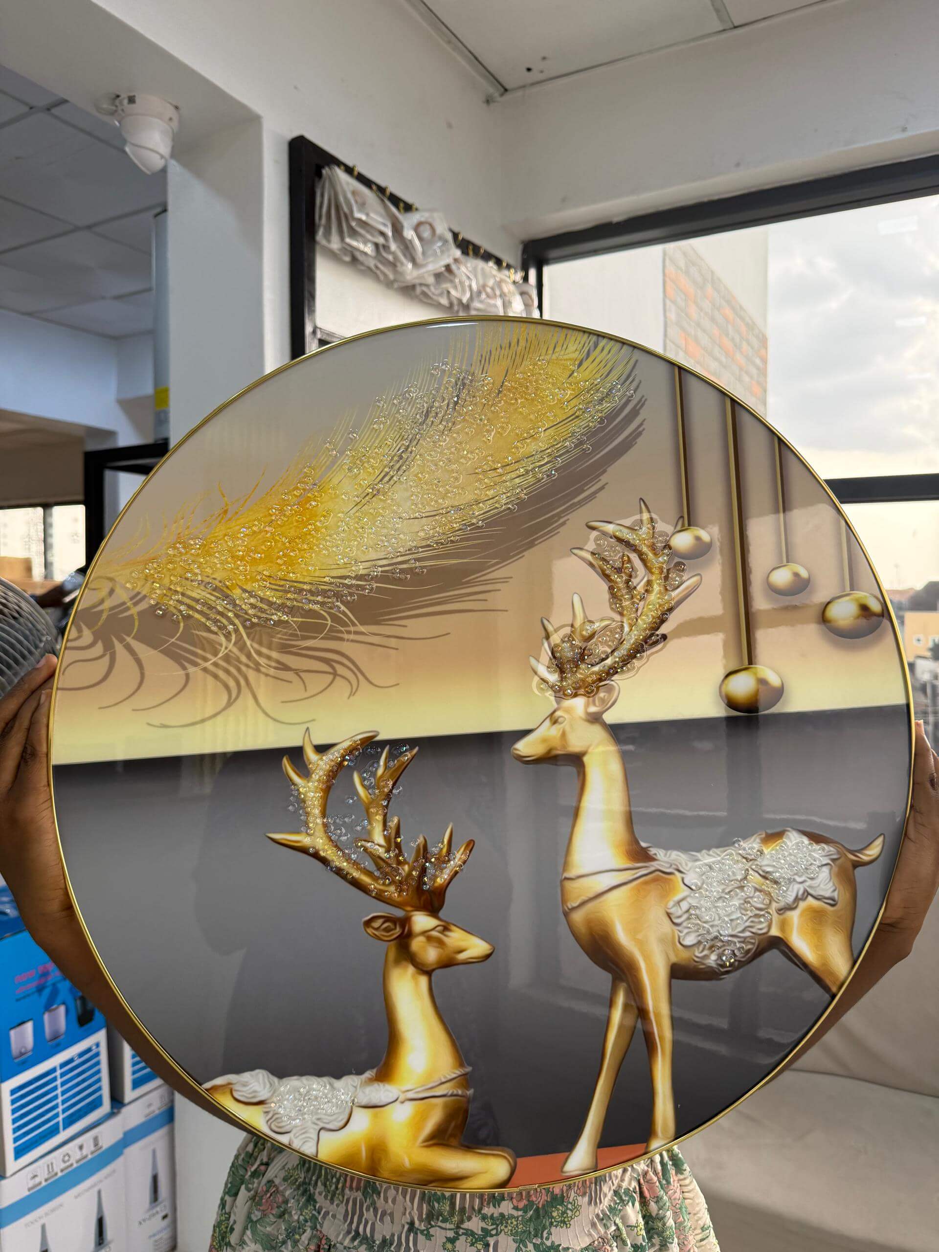 ROUND PVC WALL ART 60cm - 011