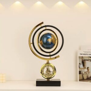 BLUE GLOBE ON CLOCK STAND