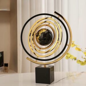 BLACK GLOBE ON STAND 002