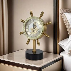 CLOCK WHEEL ON STAND DECOR