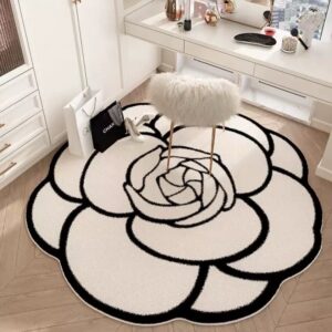 WHITE & NUDE ROSE RUG180CM