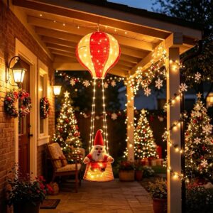 HOT AIR BALLOON HANGING SANTA