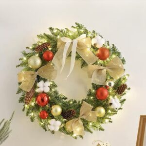 CHRISTMAS WREATH WITH LIGHT 50CM