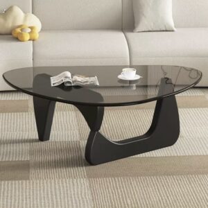 GLASS COFFEE TABLE - DEEP GRAY - GRAY GLASS